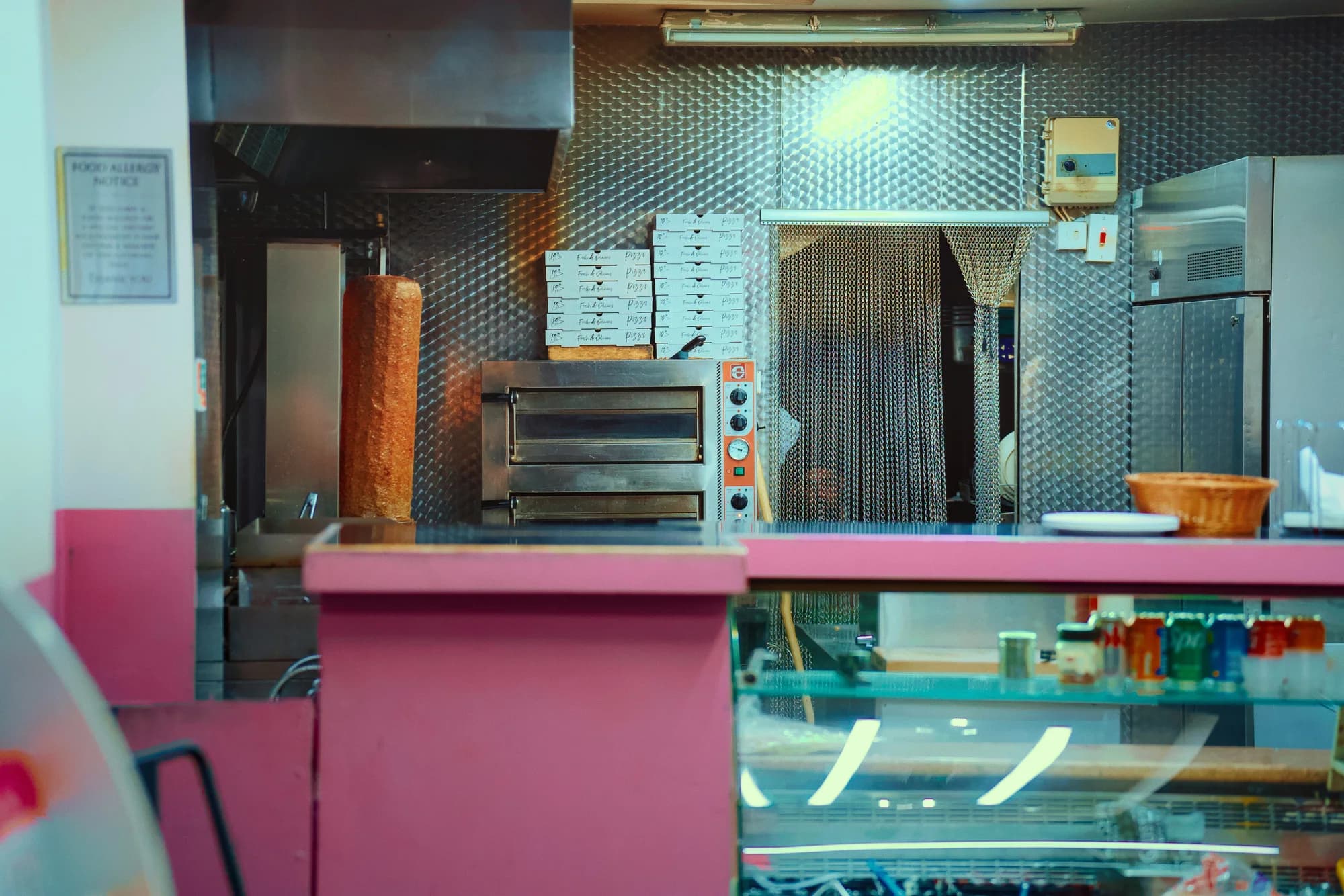 Doner kebab spit — representative photo, not taken at Babs