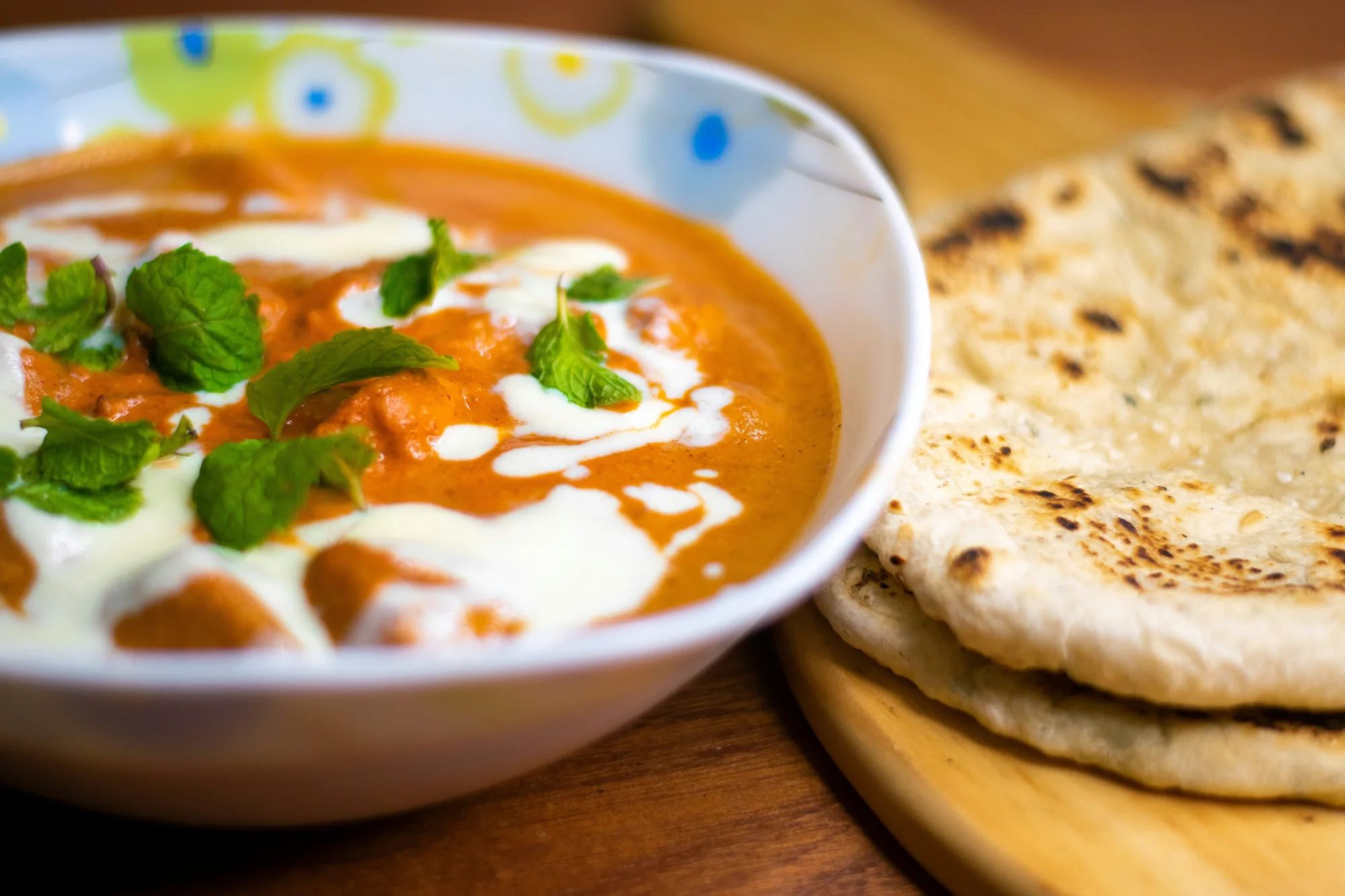 Chicken curry and naan — representative photo, not taken at Chaakoo — West End