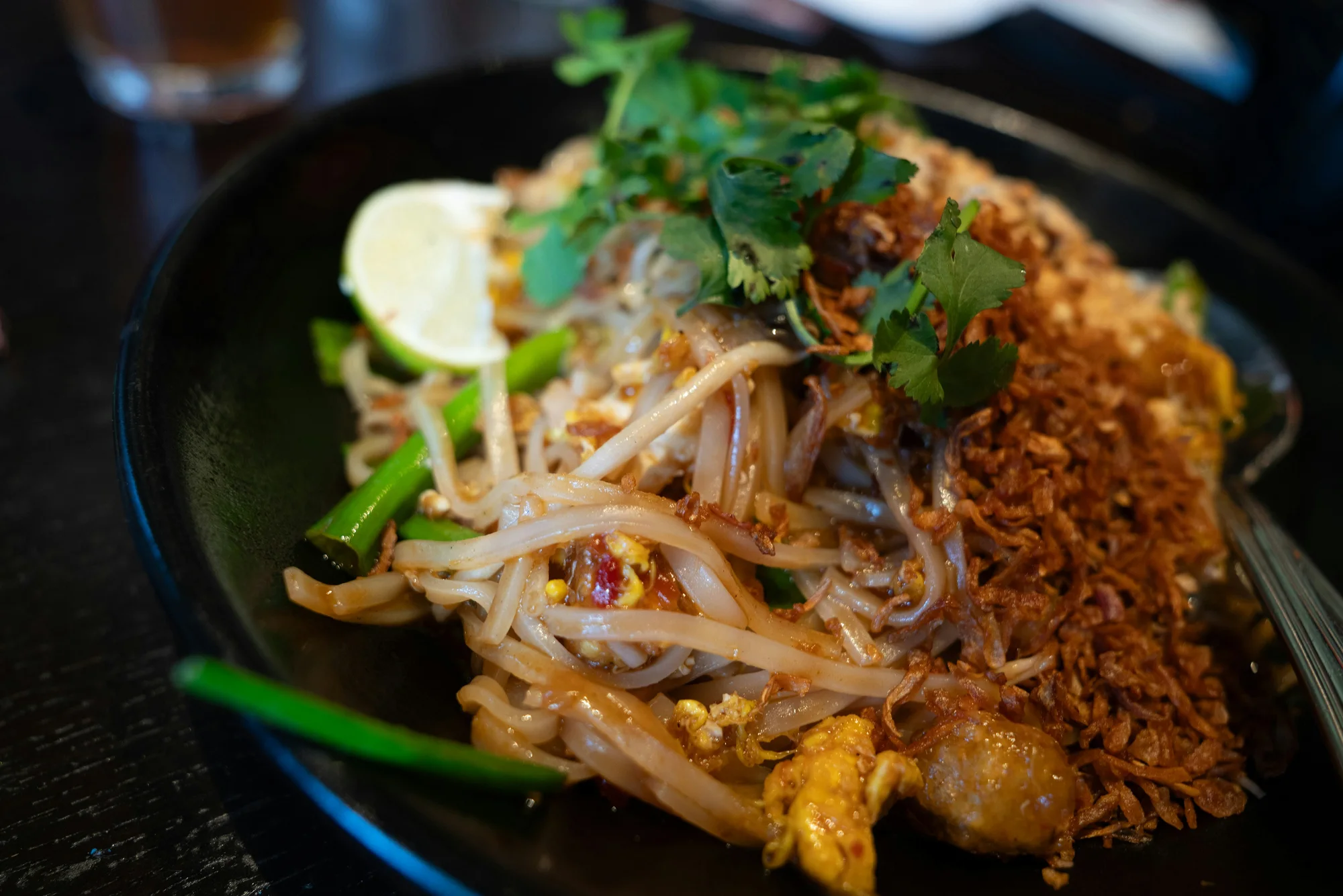 Pad Thai with herbs and lime — representative photo, not taken at Chaophraya Glasgow