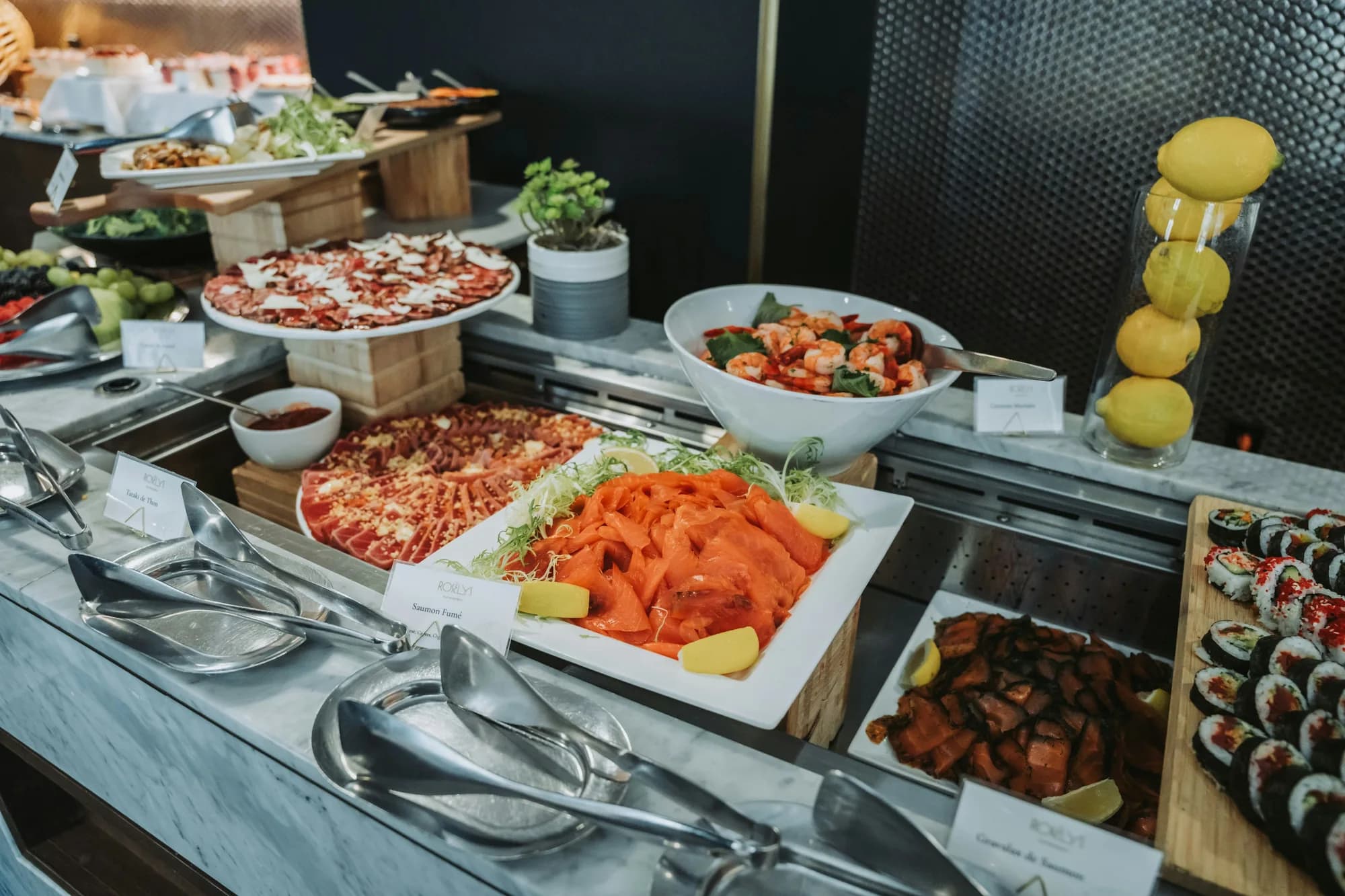 Buffet with varied dishes — representative photo, not taken at Cosmo Authentic World Kitchen — St. Enoch