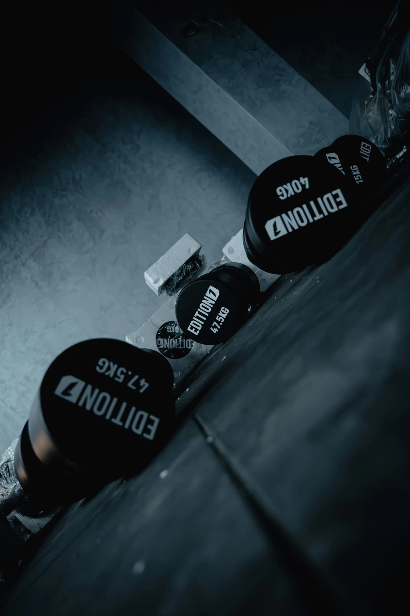 Black dumbbells with — representative photo, not taken at Glasgow Club Gorbals