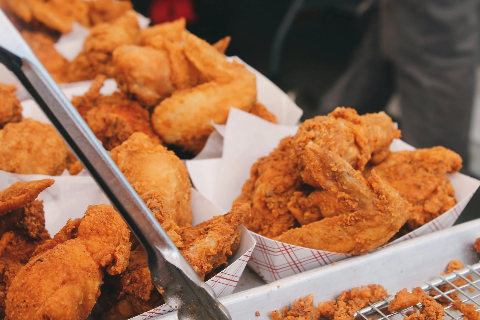 Fried chicken on paper — representative photo, not taken at KFC — St. Enoch