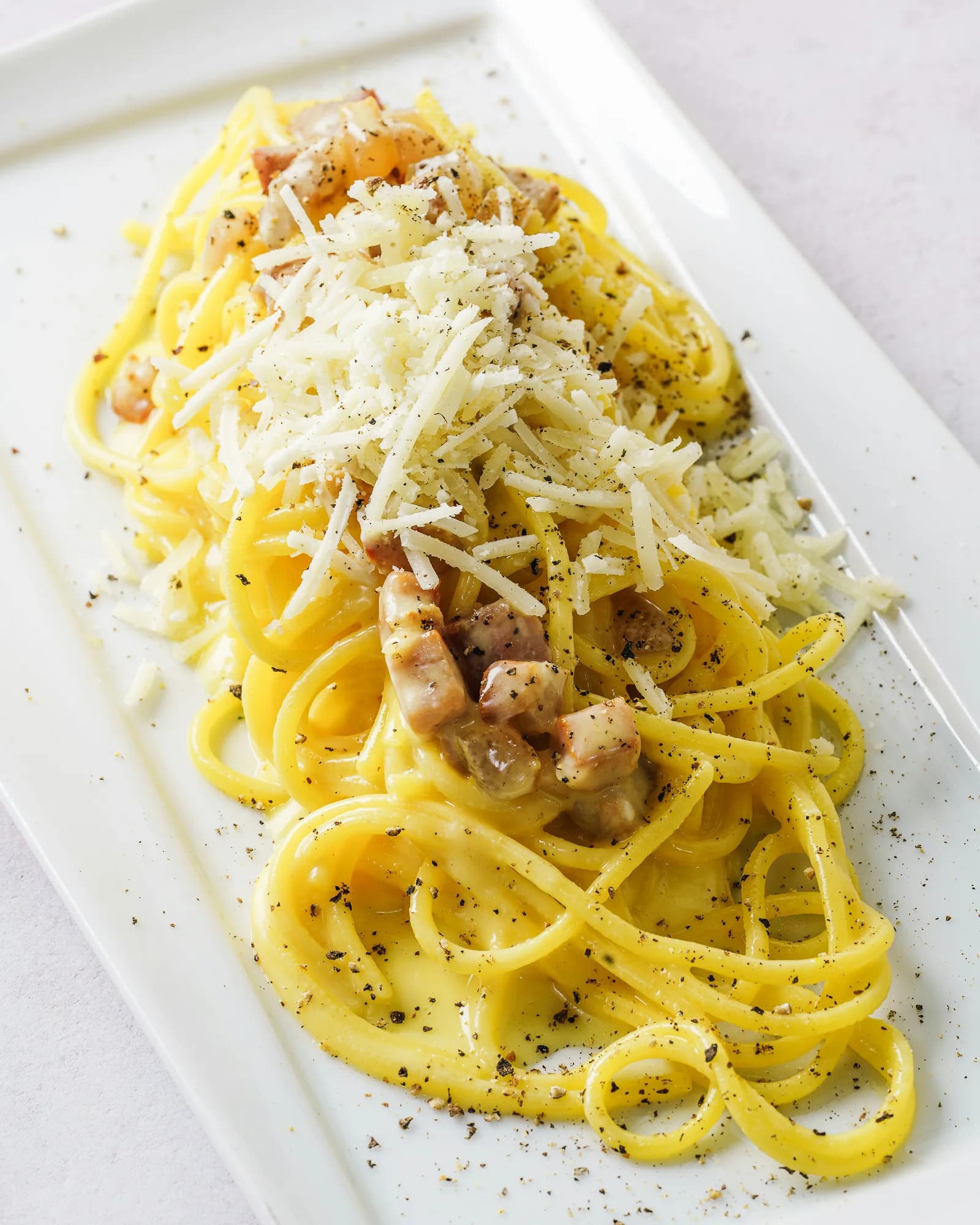 Italian carbonara — representative photo, not taken at La Vita Spuntini — Byres Road