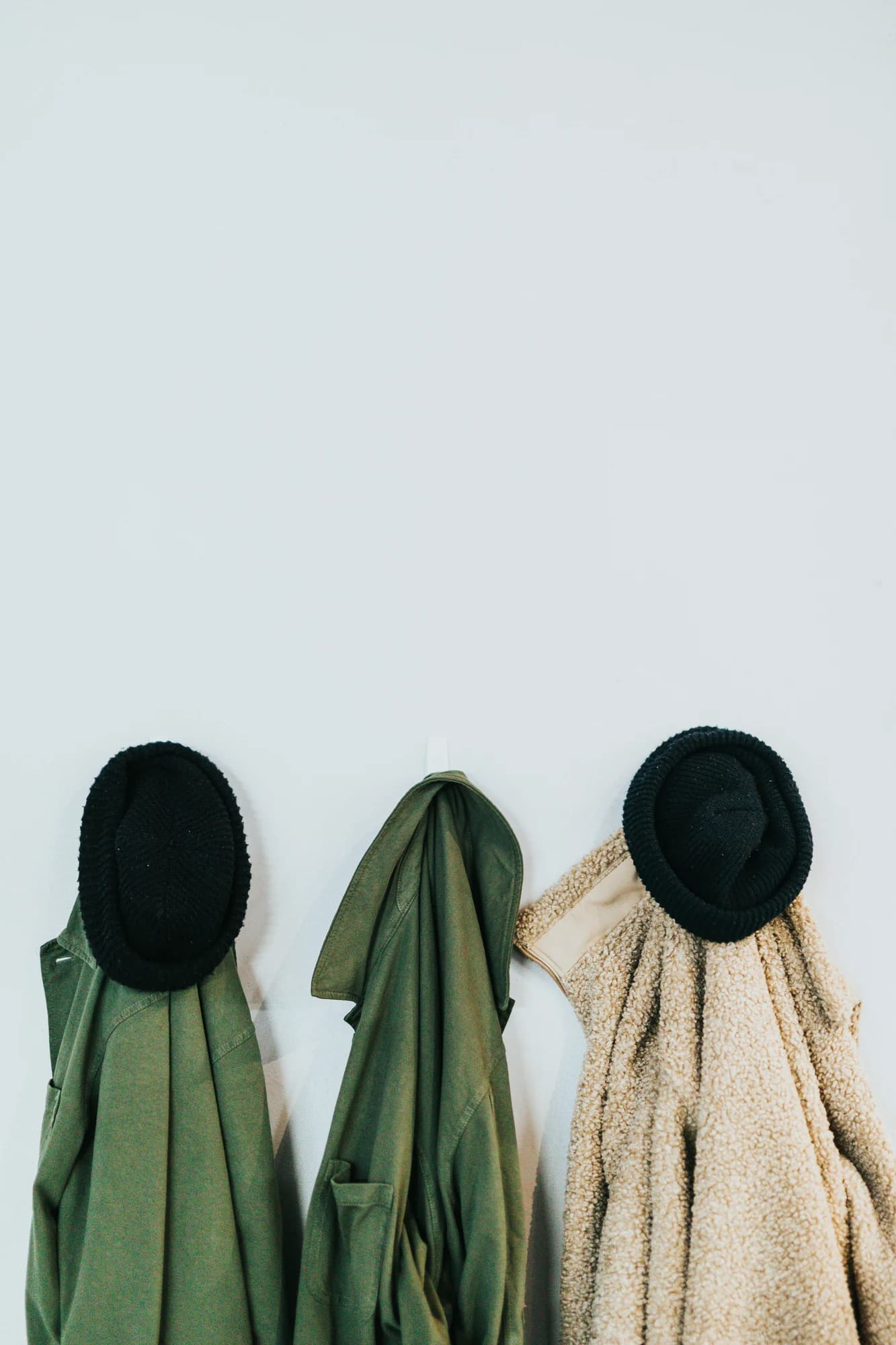 Hanging jackets on wall — representative photo, not taken at Rohan — St. Enoch