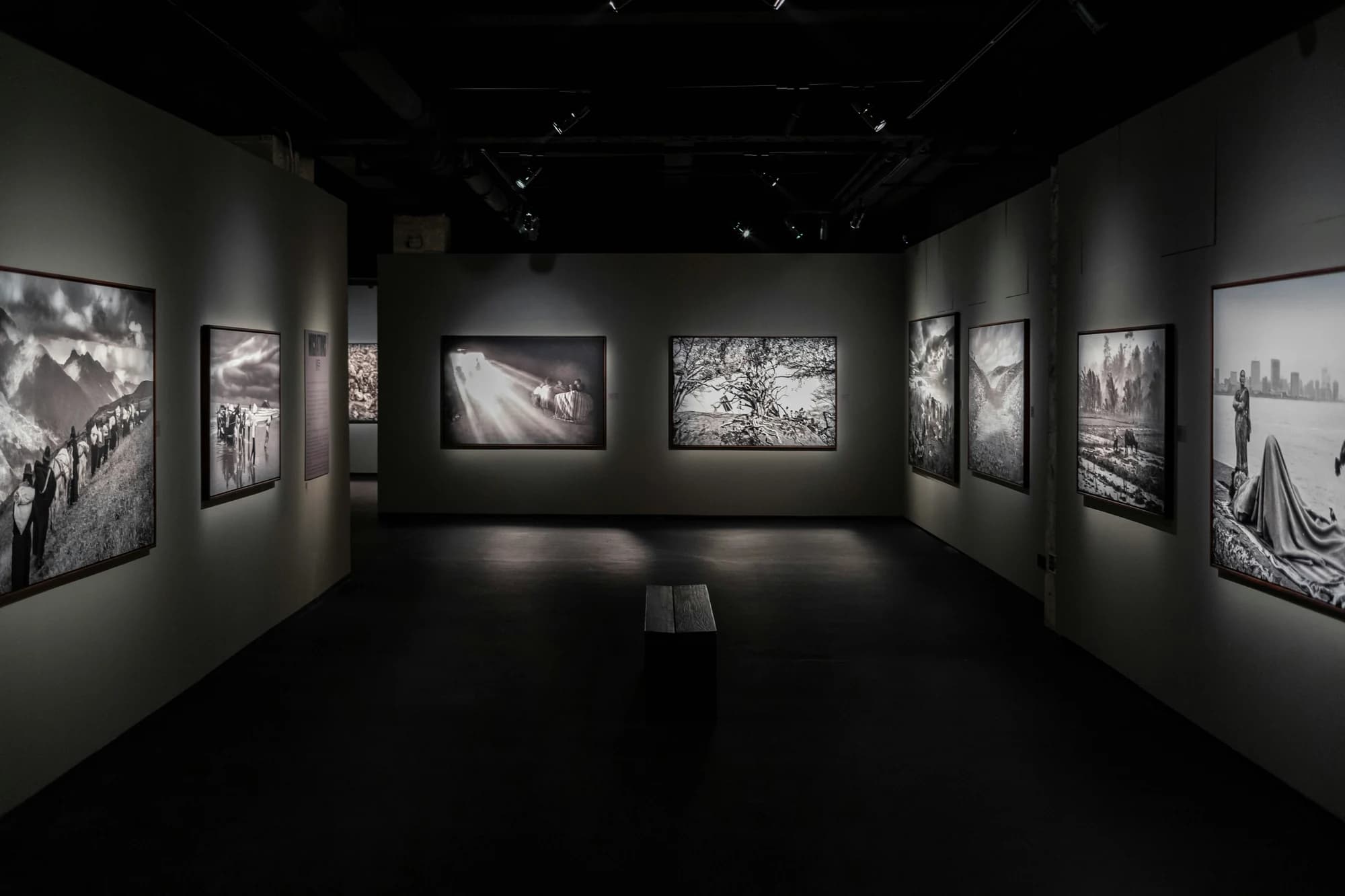 Black and white art gallery with framed photographs — representative photo, not taken at Street Level Photoworks