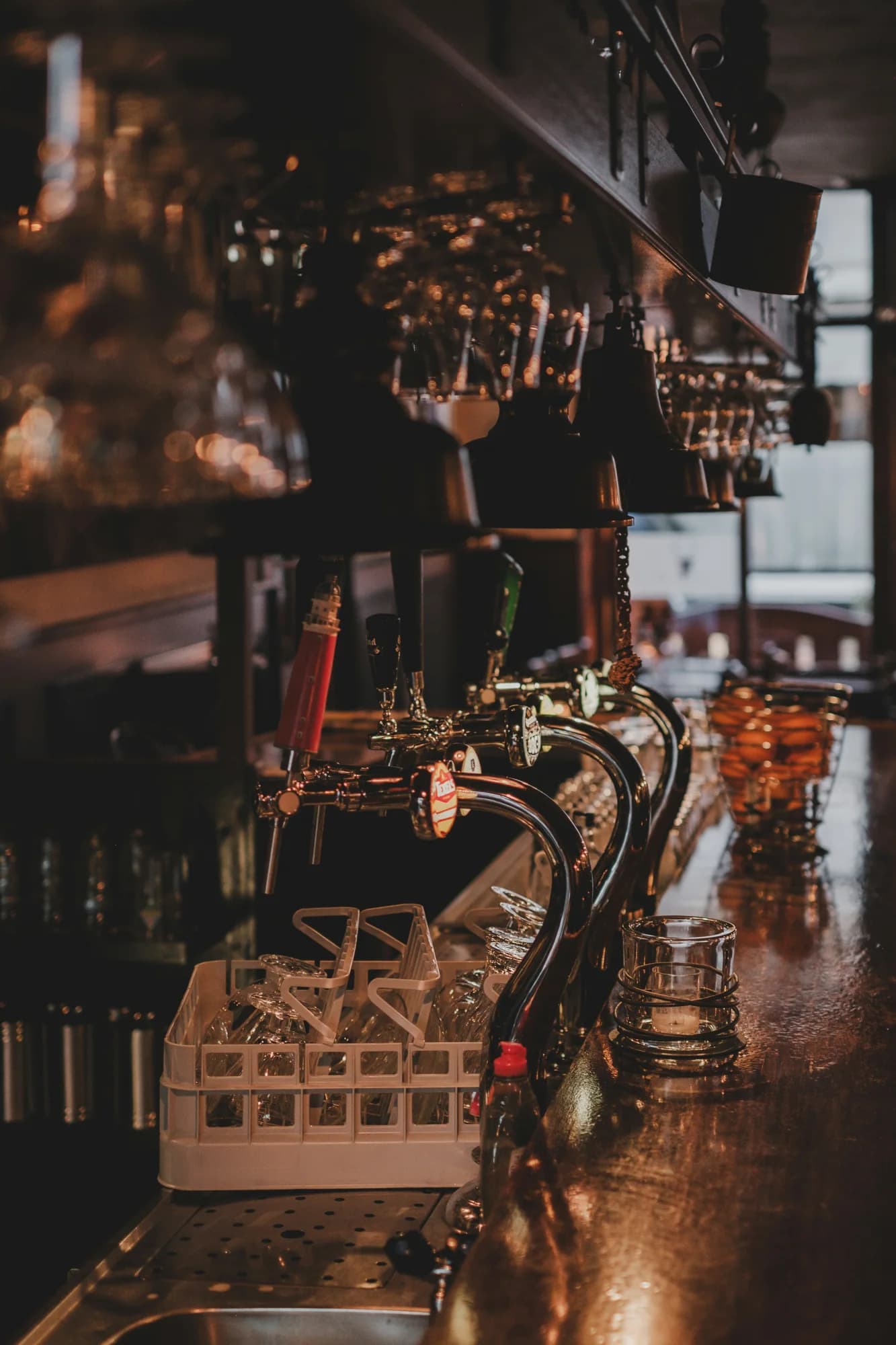 Beer taps and glasses — representative photo, not taken at The Citizen