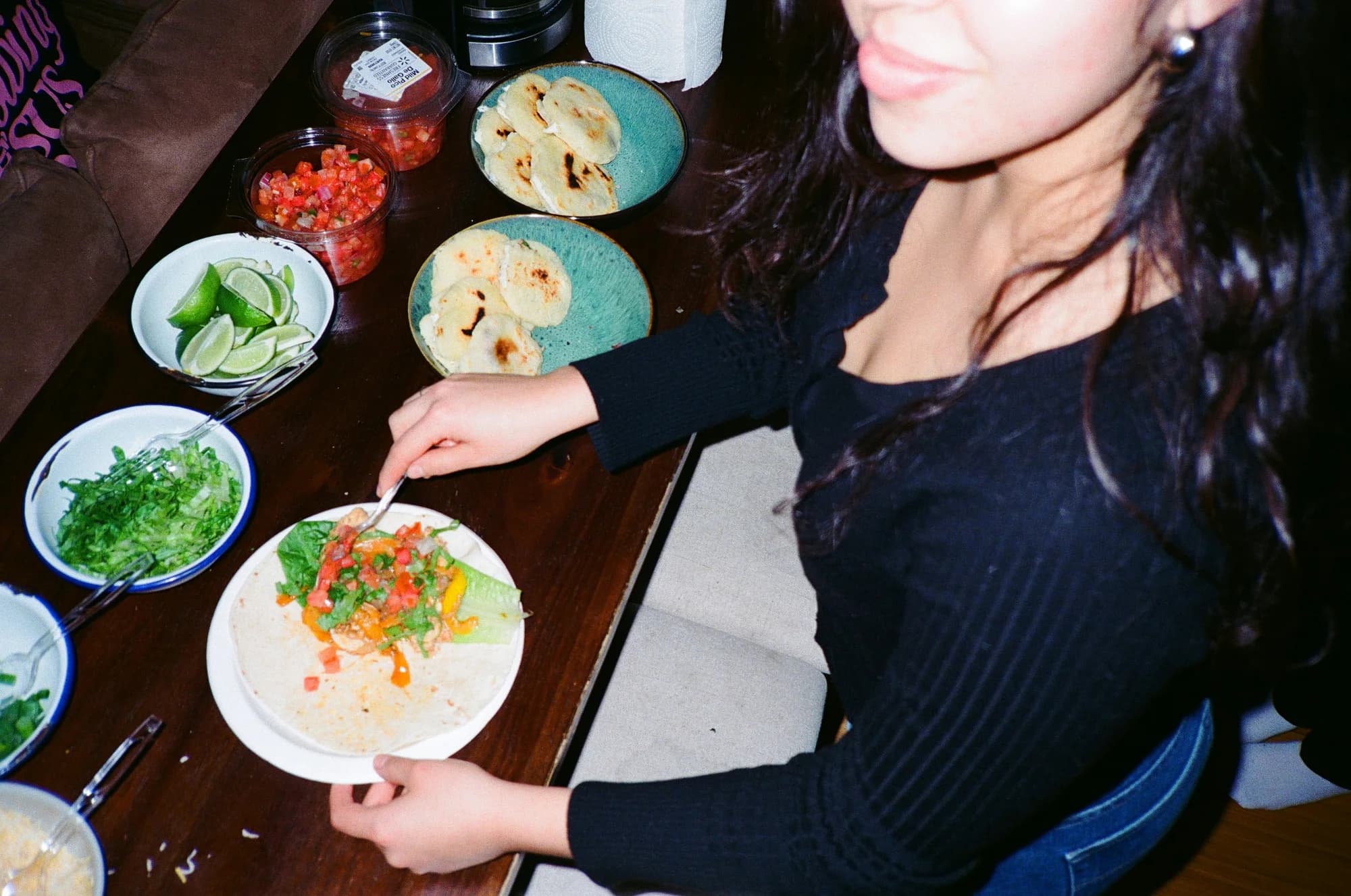 Tacos being prepared — representative photo, not taken at Topolabamba — St Vincent Street