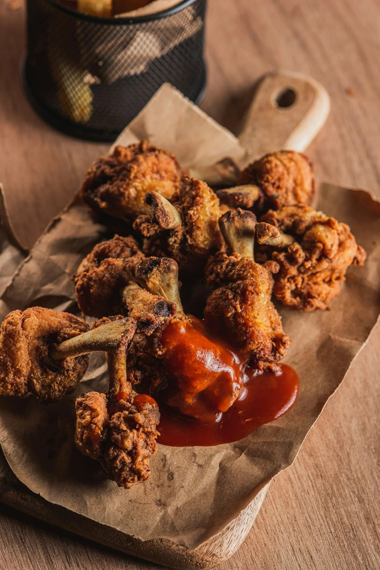 Chicken wings with dipping sauce — representative photo, not taken at Wingstop — St. Enoch