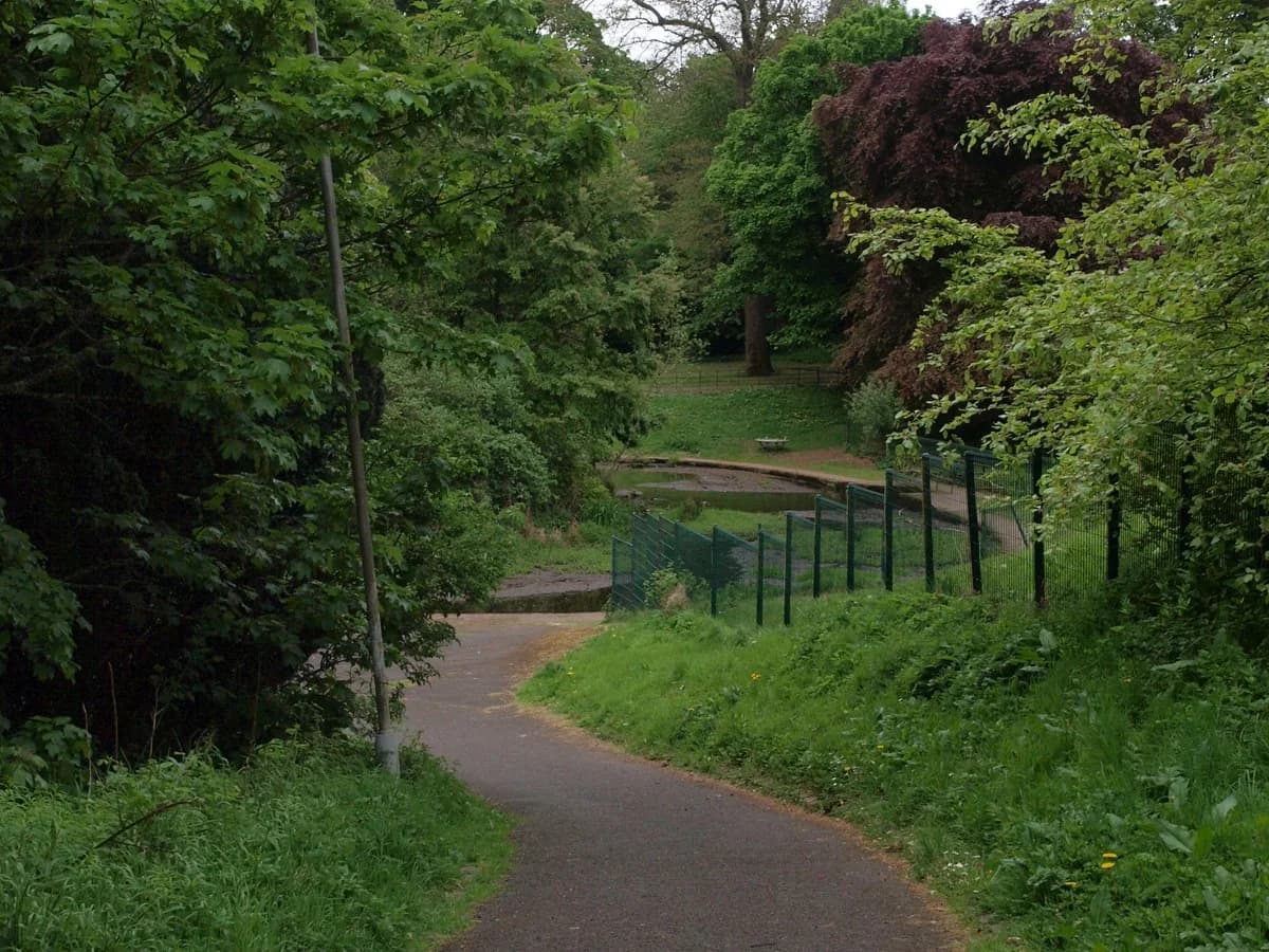 Woodland path in Castlemilk Park, Glasgow