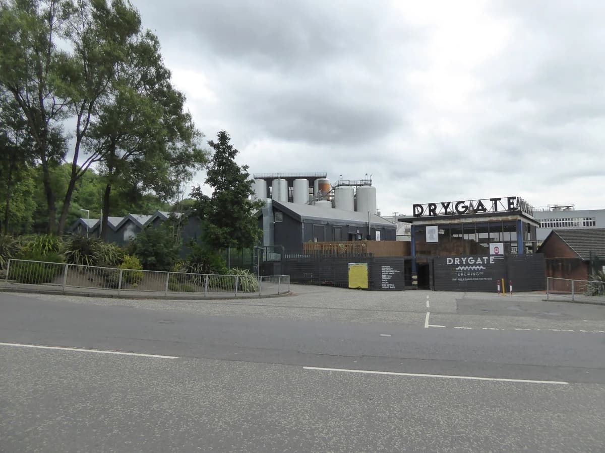 Drygate brewery bar and kitchen exterior in Glasgow
