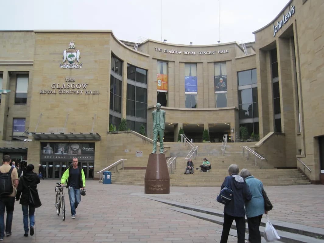 Front entrance of Glasgow Royal Concert Hall