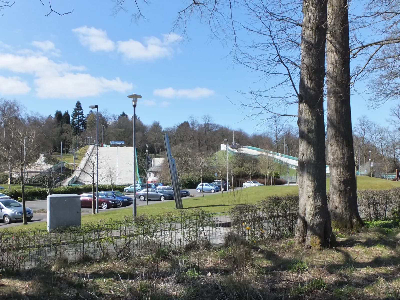 Dry ski slopes at Bellahouston Park, Glasgow