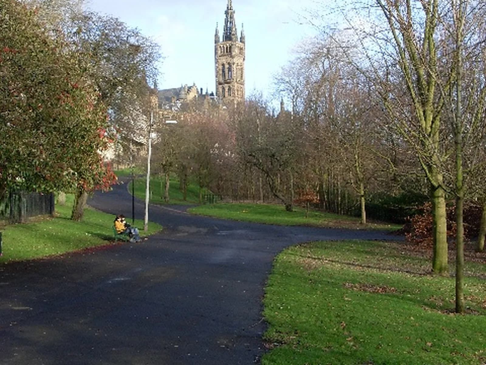Kelvingrove Park beside the University of Glasgow