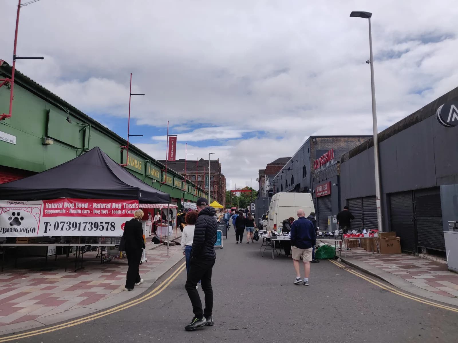 People browsing stalls at the Barras Market in Glasgow