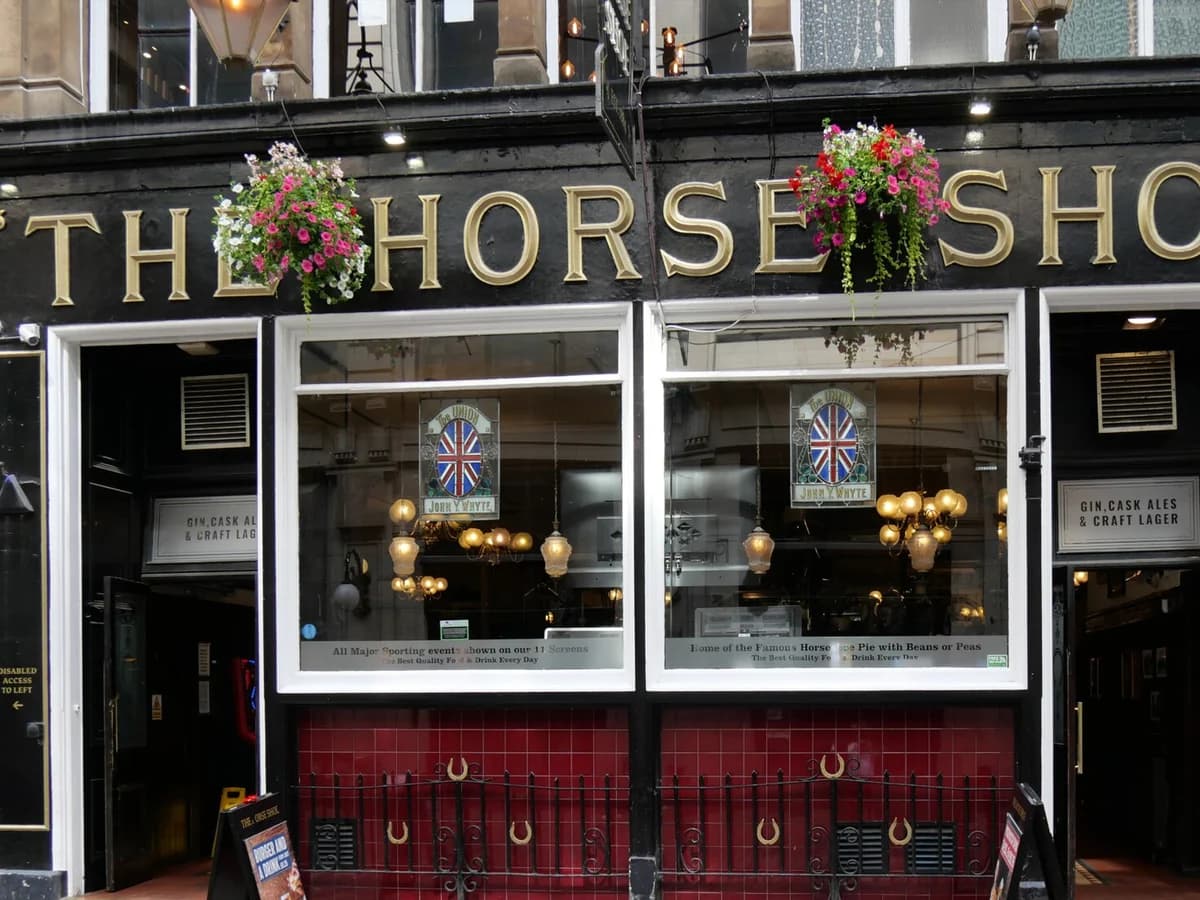 The Horseshoe bar frontage on Drury Street
