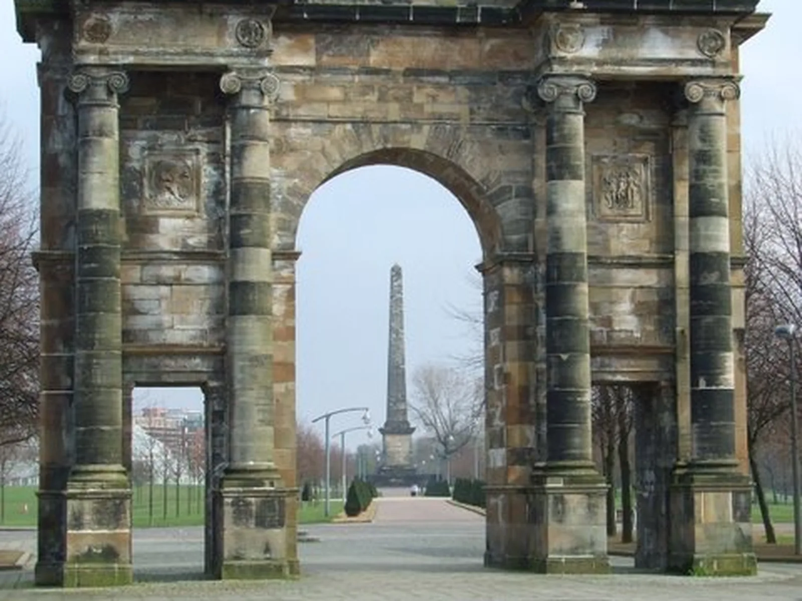 McLennan Arch entrance to Glasgow Green public park
