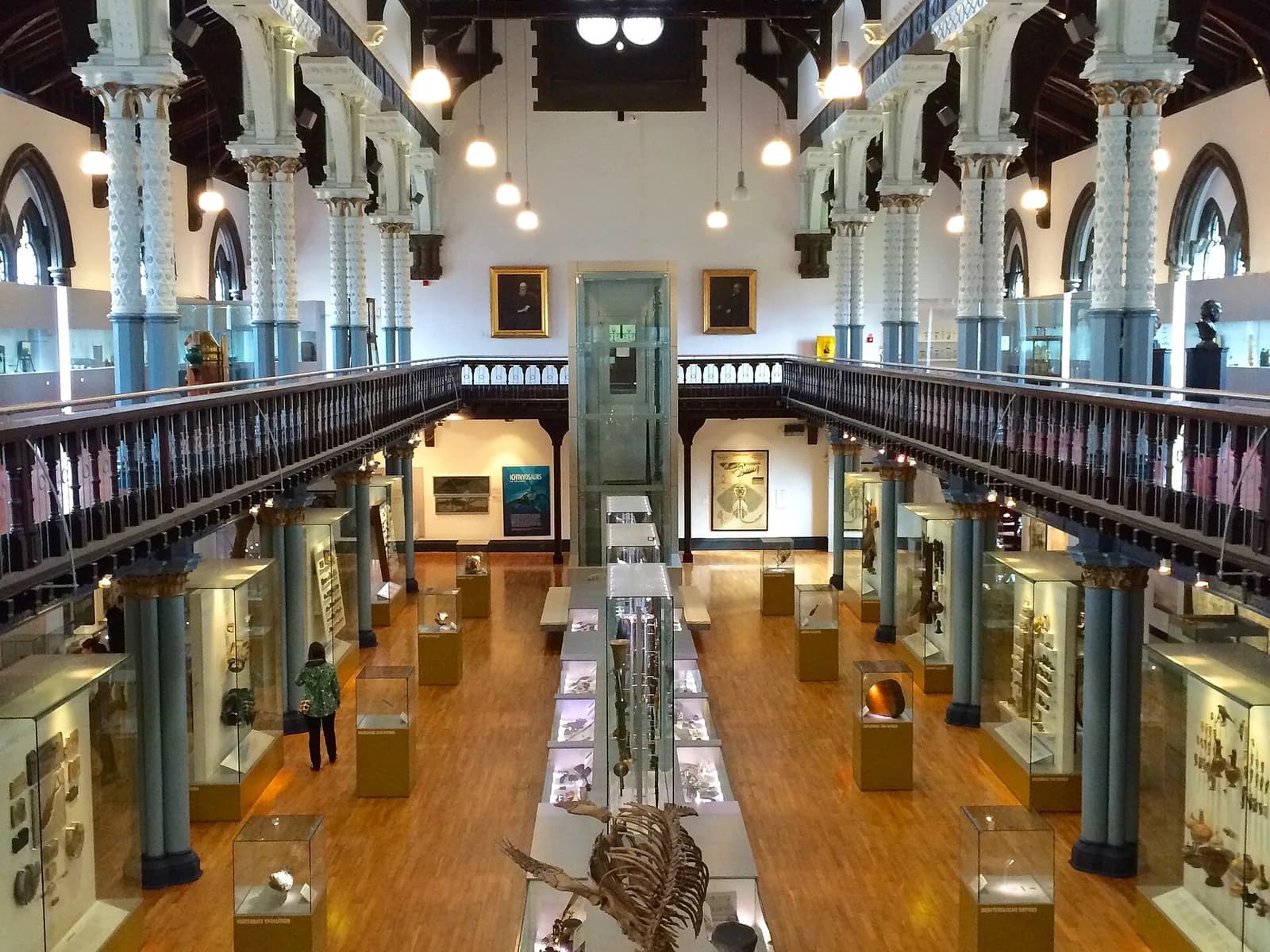 Interior gallery of The Hunterian museum at the University of Glasgow