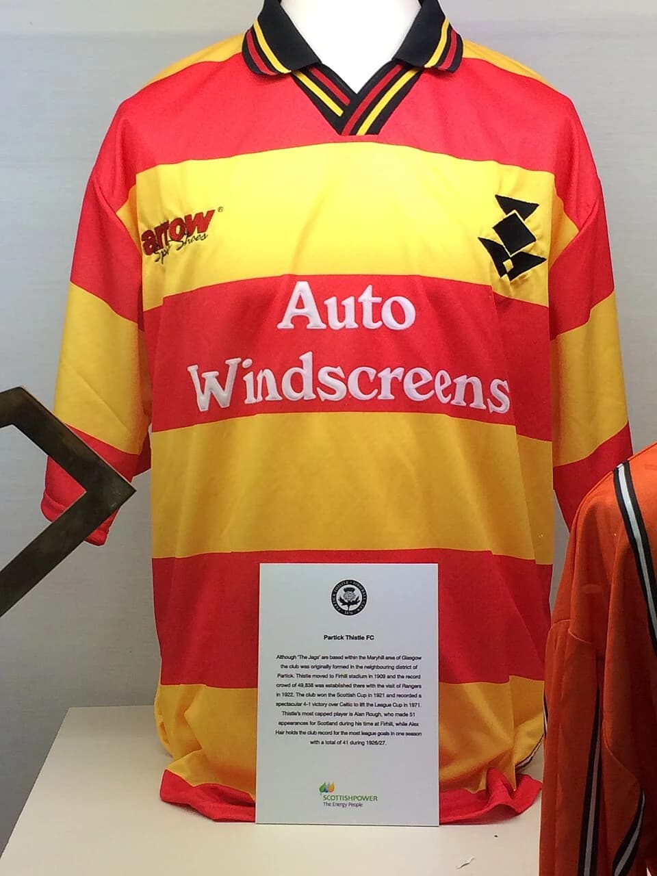 Scottish Football Museum exhibit, photographed in 2015