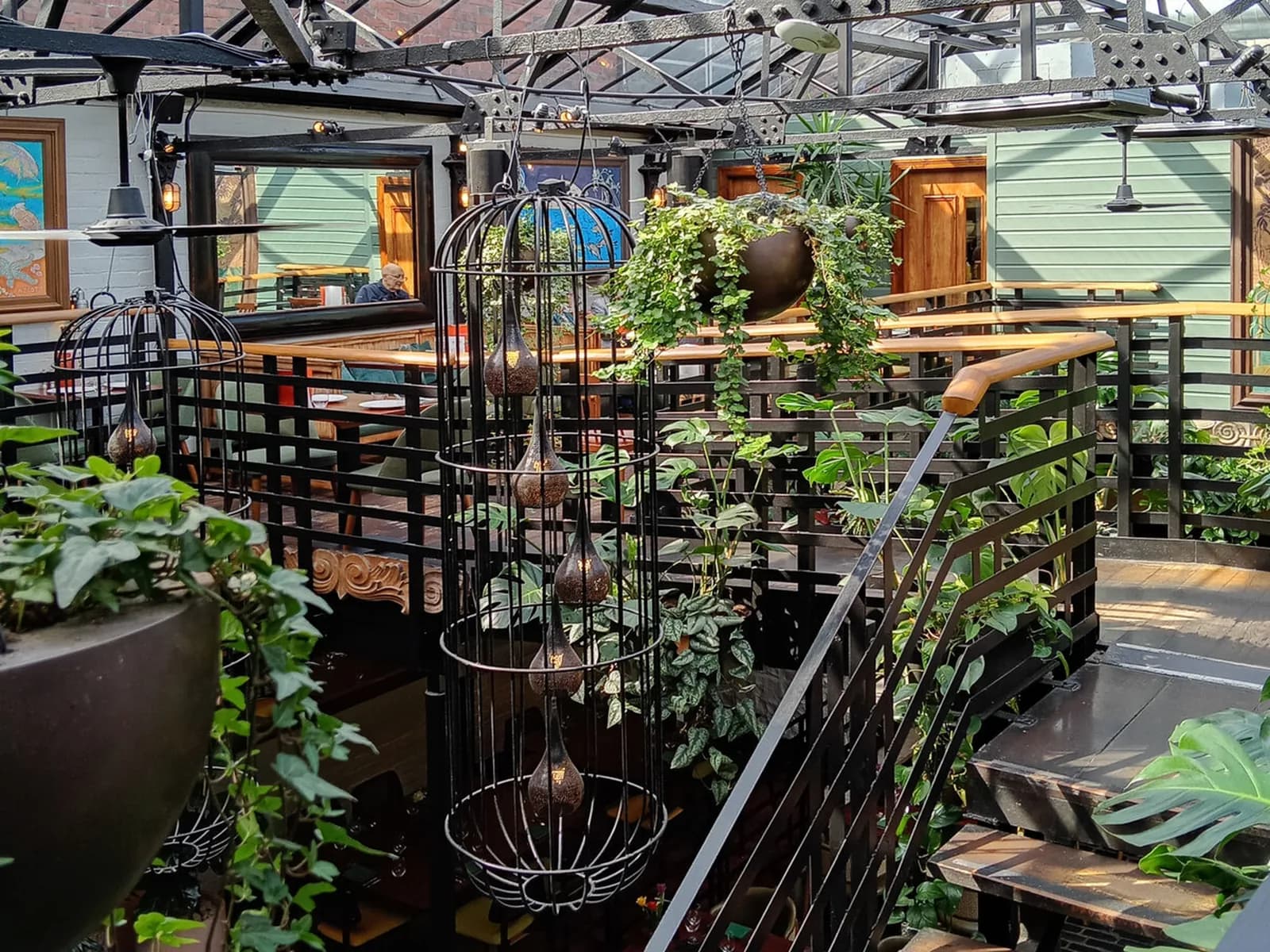 The Ubiquitous Chip restaurant courtyard on Ashton Lane in Glasgow