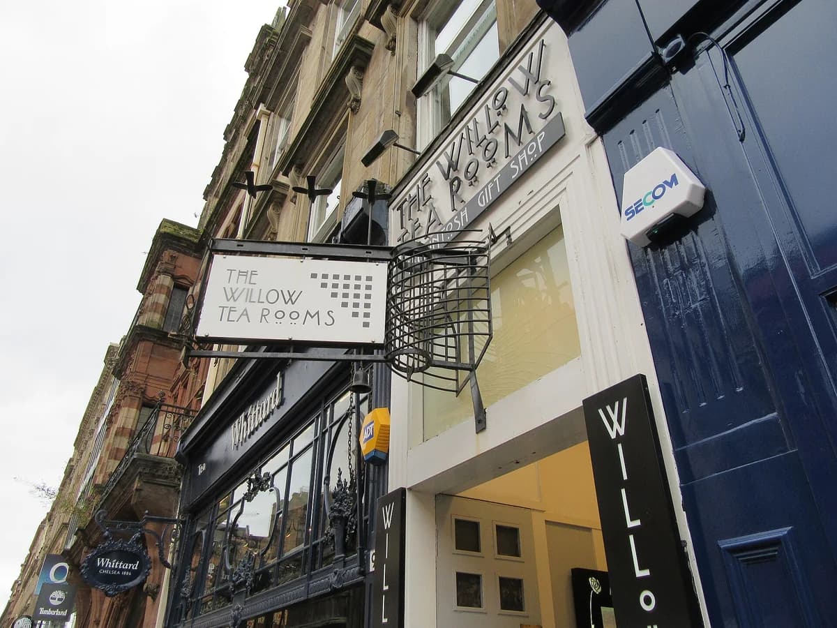 The Willow Tea Rooms entrance on Buchanan Street