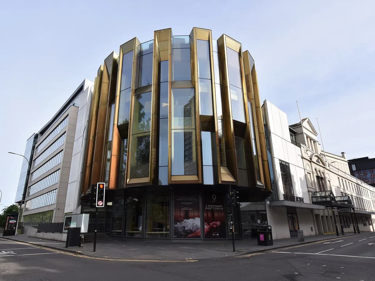 Modern entrance of Theatre Royal Glasgow